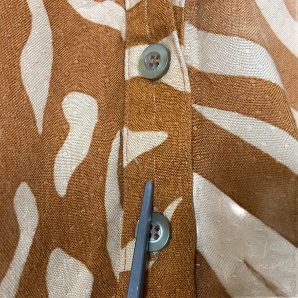 Maeve Anthropologie Half Button Pullover XS Brown - Picture 4 of 7